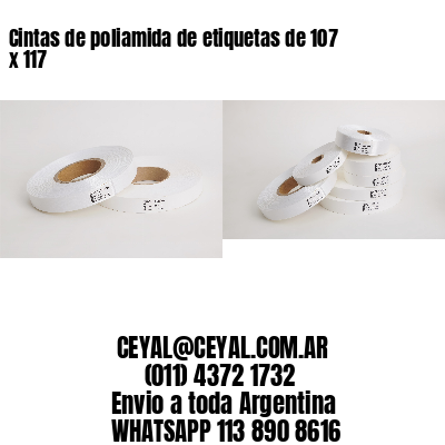 Cintas de poliamida de etiquetas de 107 x 117
