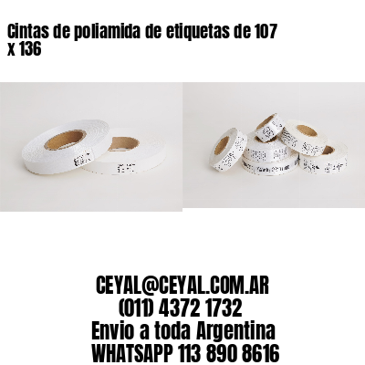 Cintas de poliamida de etiquetas de 107 x 136