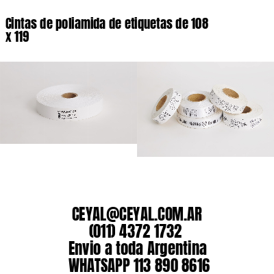 Cintas de poliamida de etiquetas de 108 x 119