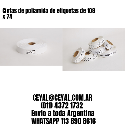 Cintas de poliamida de etiquetas de 108 x 74
