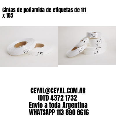 Cintas de poliamida de etiquetas de 111 x 105