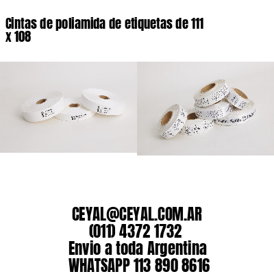 Cintas de poliamida de etiquetas de 111 x 108