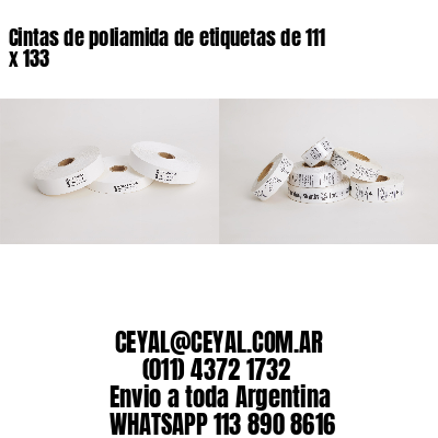 Cintas de poliamida de etiquetas de 111 x 133
