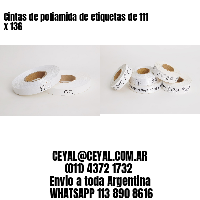 Cintas de poliamida de etiquetas de 111 x 136