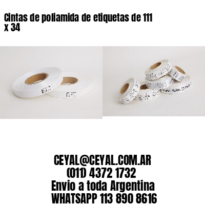 Cintas de poliamida de etiquetas de 111 x 34