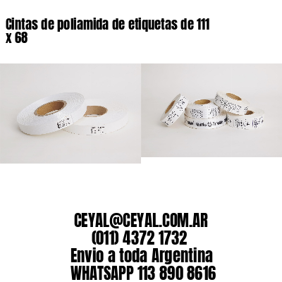 Cintas de poliamida de etiquetas de 111 x 68