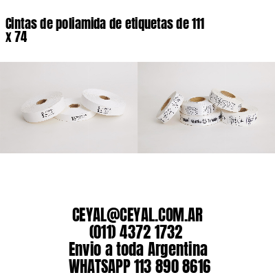 Cintas de poliamida de etiquetas de 111 x 74