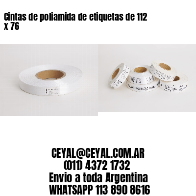 Cintas de poliamida de etiquetas de 112 x 76