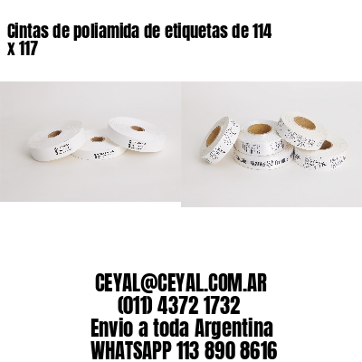 Cintas de poliamida de etiquetas de 114 x 117