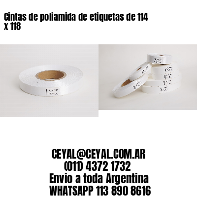 Cintas de poliamida de etiquetas de 114 x 118