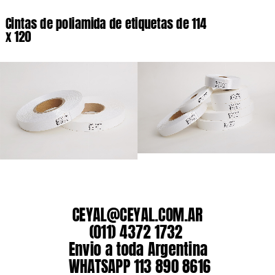 Cintas de poliamida de etiquetas de 114 x 120