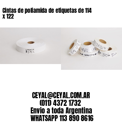 Cintas de poliamida de etiquetas de 114 x 122