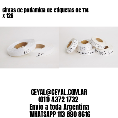 Cintas de poliamida de etiquetas de 114 x 126