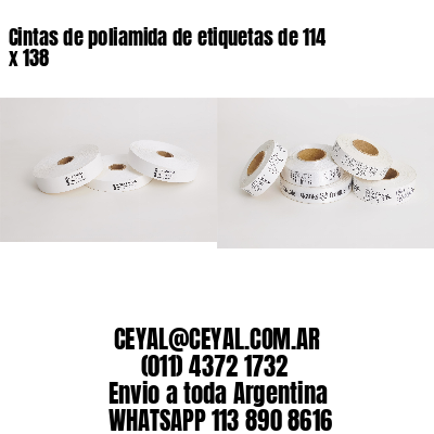 Cintas de poliamida de etiquetas de 114 x 138