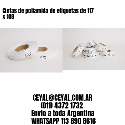 Cintas de poliamida de etiquetas de 117 x 108