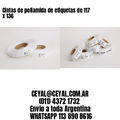 Cintas de poliamida de etiquetas de 117 x 136