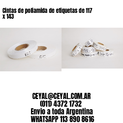 Cintas de poliamida de etiquetas de 117 x 143