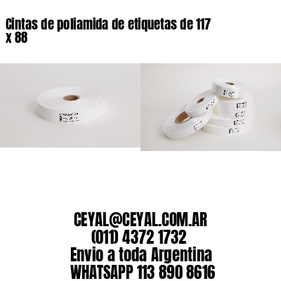 Cintas de poliamida de etiquetas de 117 x 88