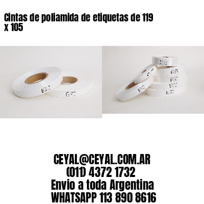 Cintas de poliamida de etiquetas de 119 x 105