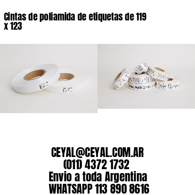 Cintas de poliamida de etiquetas de 119 x 123