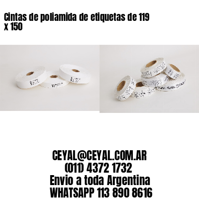 Cintas de poliamida de etiquetas de 119 x 150