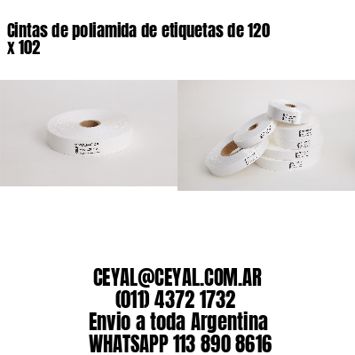 Cintas de poliamida de etiquetas de 120 x 102