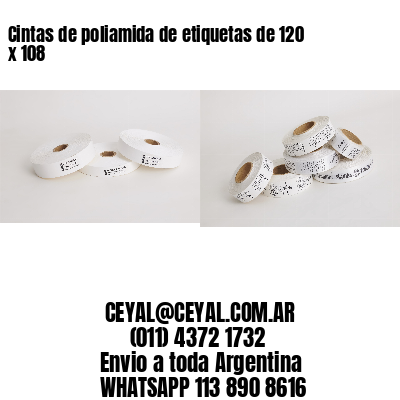 Cintas de poliamida de etiquetas de 120 x 108