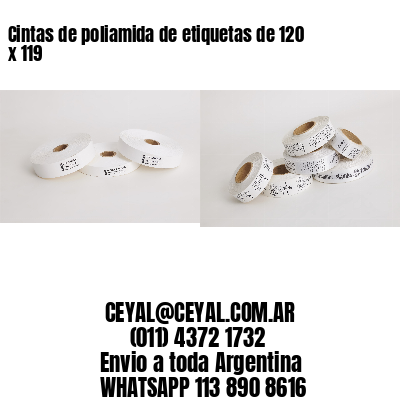 Cintas de poliamida de etiquetas de 120 x 119