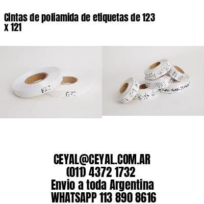 Cintas de poliamida de etiquetas de 123 x 121