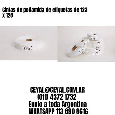 Cintas de poliamida de etiquetas de 123 x 128