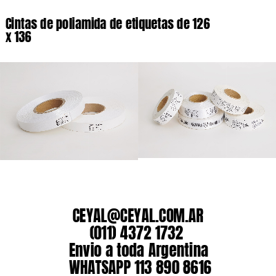 Cintas de poliamida de etiquetas de 126 x 136