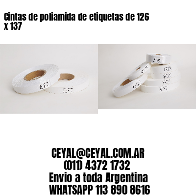 Cintas de poliamida de etiquetas de 126 x 137