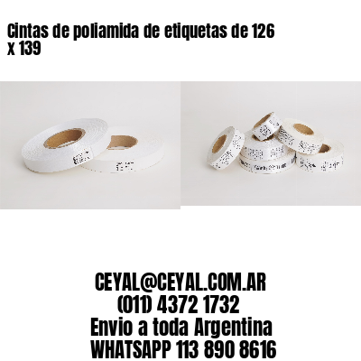 Cintas de poliamida de etiquetas de 126 x 139