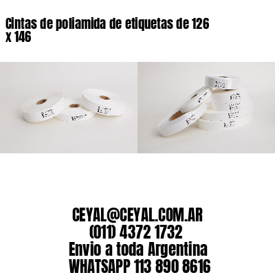 Cintas de poliamida de etiquetas de 126 x 146
