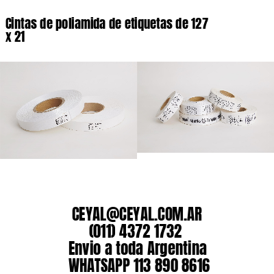 Cintas de poliamida de etiquetas de 127 x 21
