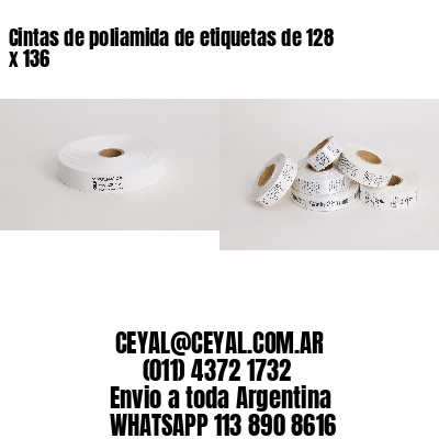 Cintas de poliamida de etiquetas de 128 x 136