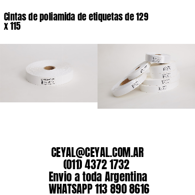 Cintas de poliamida de etiquetas de 129 x 115
