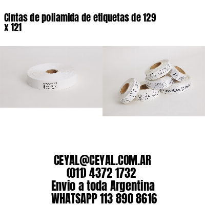 Cintas de poliamida de etiquetas de 129 x 121