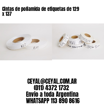 Cintas de poliamida de etiquetas de 129 x 137