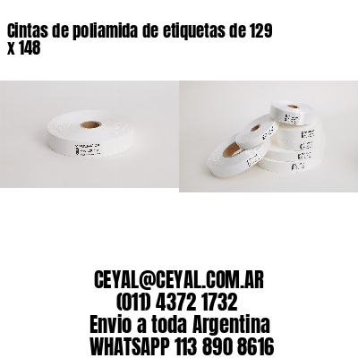 Cintas de poliamida de etiquetas de 129 x 148