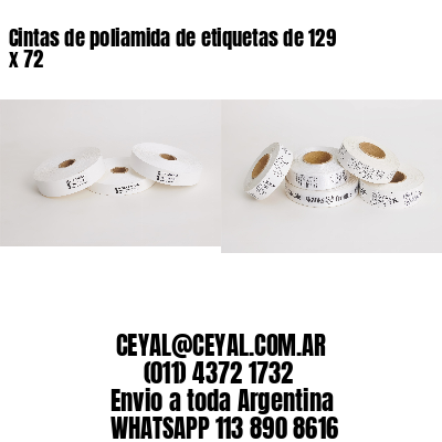Cintas de poliamida de etiquetas de 129 x 72