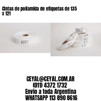 Cintas de poliamida de etiquetas de 135 x 121