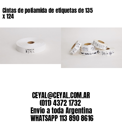 Cintas de poliamida de etiquetas de 135 x 124