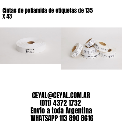 Cintas de poliamida de etiquetas de 135 x 43