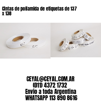 Cintas de poliamida de etiquetas de 137 x 138