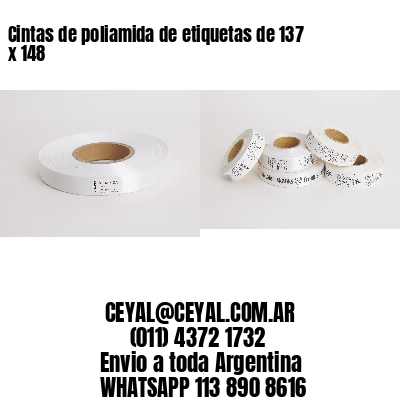 Cintas de poliamida de etiquetas de 137 x 148