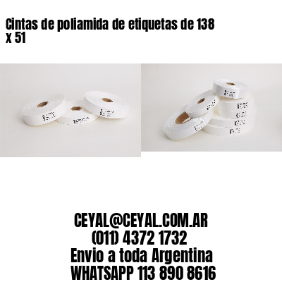 Cintas de poliamida de etiquetas de 138 x 51