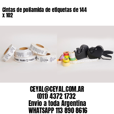 Cintas de poliamida de etiquetas de 144 x 102