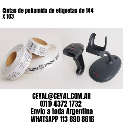 Cintas de poliamida de etiquetas de 144 x 103