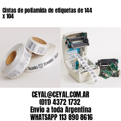 Cintas de poliamida de etiquetas de 144 x 104